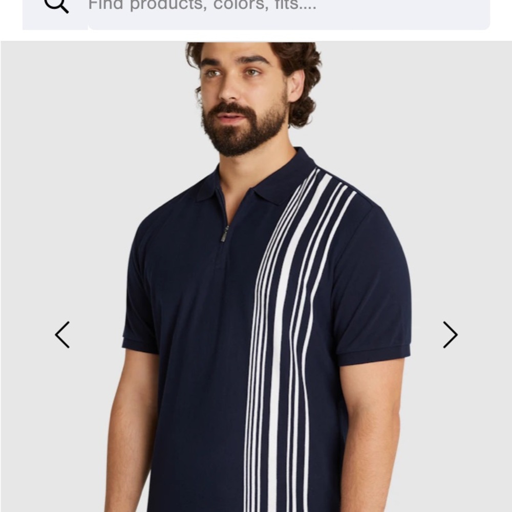 - Johnny Bigg short sleeve navy/white stripe short sleeve, 4XL.   NWT